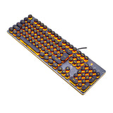 Backlit Gaming Keyboard Steampunk Retro Round/Square