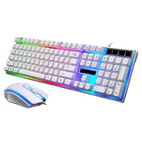 OMESHIN LED Rainbow Color Backlight Gaming Game USB Wired Keyboard Mouse