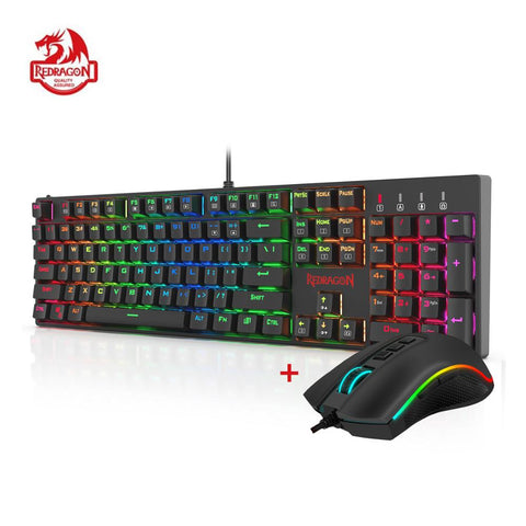 Redragon K582-BA Combo Wired Mechanical Gaming Keyboard & M711 Cobra Gaming Mouse